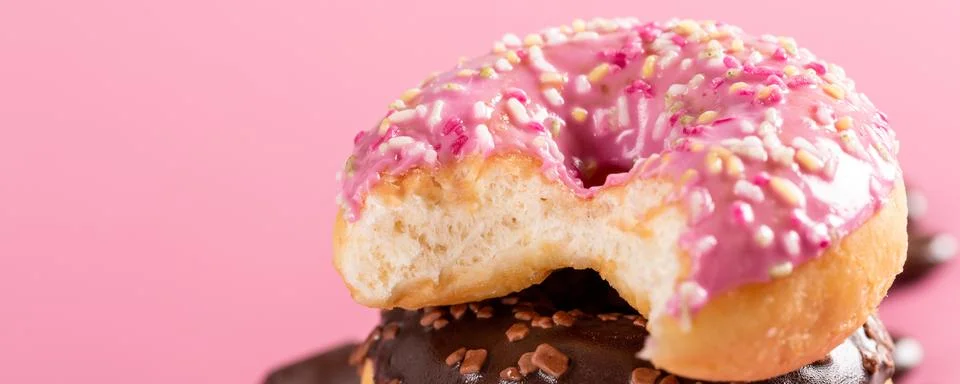 Stack of colorful donuts Stock Photos