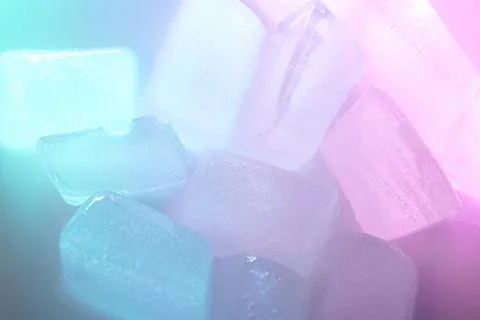 Stack of colorful ice cubes Stock Photos