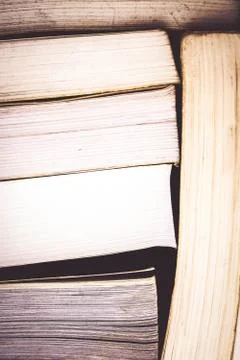 A stack of colorful old books Stock Photos