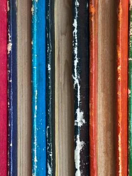 Stack of Colorful Old Books Stock Photos