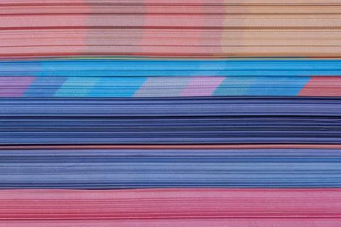 Stack of colorful paper Foto stock