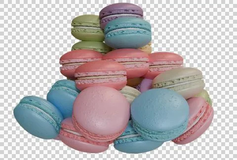 Stack of colorful pastel macarons 스톡 사진