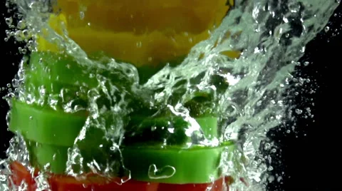 Stack of Colorful Peppers Video stock 46206163