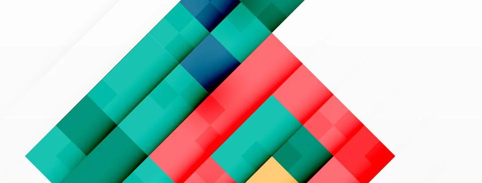 A stack of colorful squares on a white background 스톡 일러스트