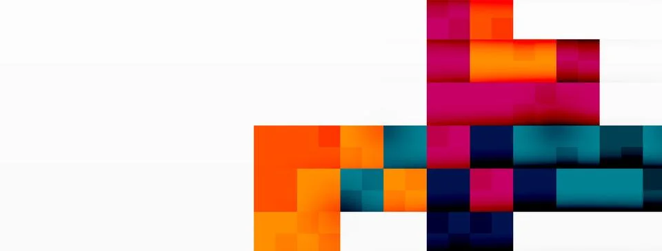 A stack of colorful squares on a white background 스톡 일러스트