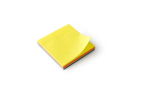 Stack of Colorful Sticky Notes Isolated Stock Photos