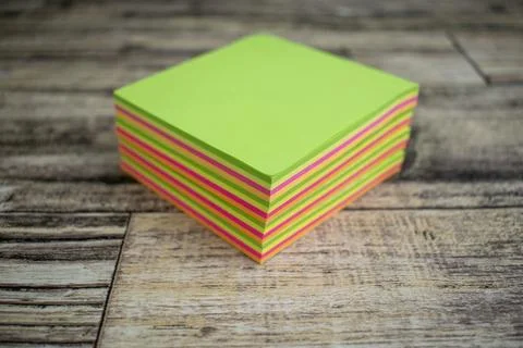 Stack colorful sticky notes Stock Photos