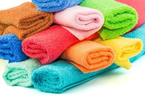 Stack of colorful towels Stock Photos