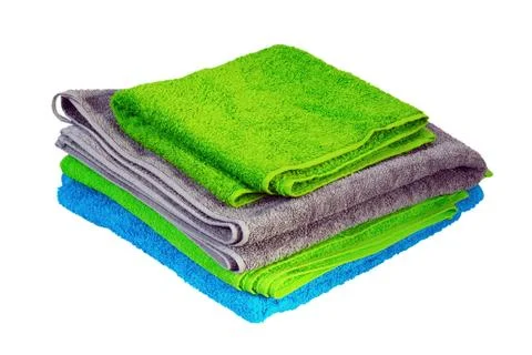 Stack of colorful towels Foto stock