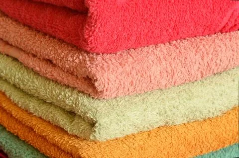 Stack of colorfull towels Stock Photos