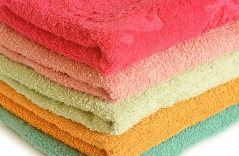 Stack of colorfull towels Stock Photos