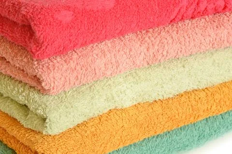 Stack of colorfull towels Stock Photos