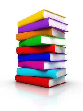 Stack of colourful books Stock Illustration