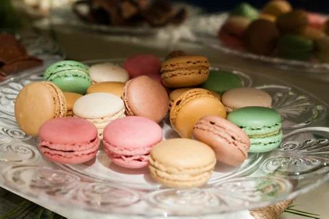 Stack of colourful macarons Stock Photos
