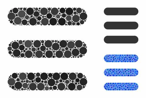 Stack Composition Icon of Circle Dots 스톡 일러스트
