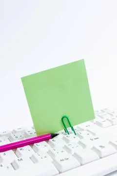 Stack On Computer Keyboard.Laptop For Typing New Ideas And Planning Constr... 写真素材