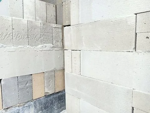 Stack of Concrete Blocks Texture Background Stock-Fotos