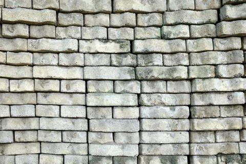 Stack of Concrete Bricks Background. Stock Photos