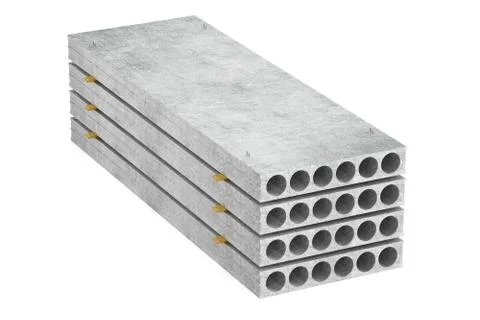 Stack of concrete slab, 3D rendering Stock Illustration