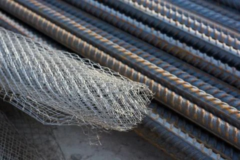 Stack of construction armature Stock Photos