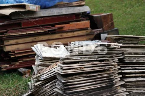 Stack of construction materials Stock Photos