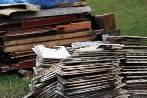 Stack of construction materials Stock Photos