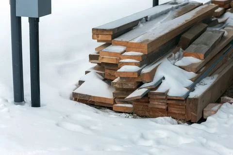 Stack of construction materials 写真素材