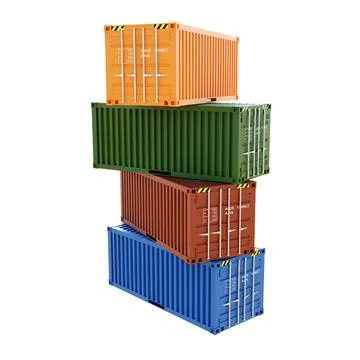 Stack of containers cargo ship import or export Stock Illustration