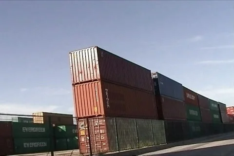 Stack of containers Stock Footage 109398