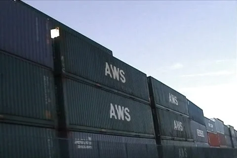 Stack of containers Stock Footage 110041