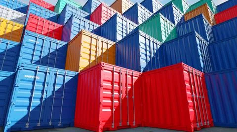 The Stack Containers For Marker Illustrazione stock