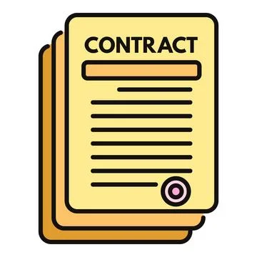 Stack of contract documents showing agreement and legality イラスト素材