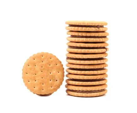  Stack of cookie biscuits with filling Stack of cookie biscuits with filli... Fotos de archivo