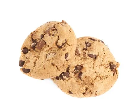 Stack of cookies isolated over the white background Stock Photos