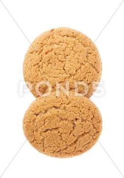 Stack of cookies isolated over the white background Stock Photos