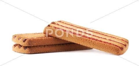Stack of cookies isolated over the white background Stock Photos