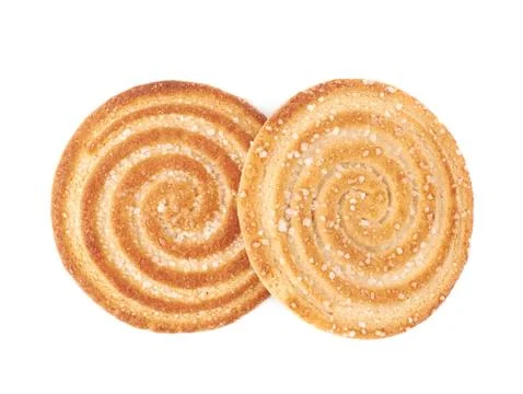 Stack of cookies isolated over the white background Stock Photos