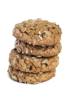 Stack of cookies isolated 스톡 사진