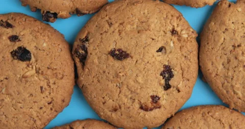 A stack of cookies rotates Stock Footage 96691322