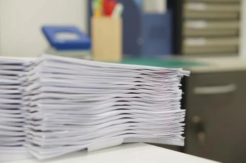 Stack of copy document Stock Photos