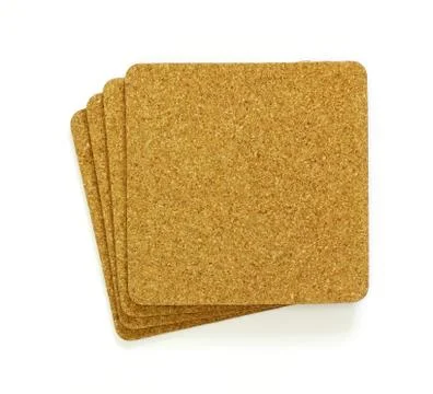 Stack of cork sheet, copy space for text Stock Photos