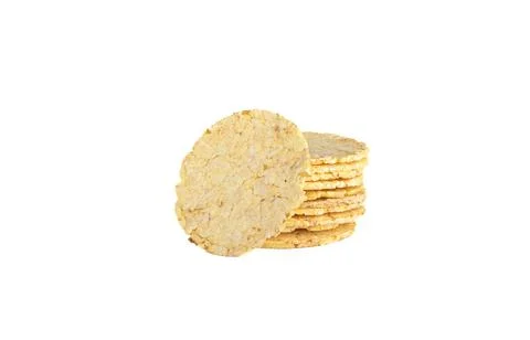Stack of cornbread isolated on white background. Stock Photos