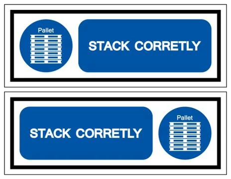 Stack Corretly Symbol Sign, Vector Illustration, Isolate On White Background  Stock Illustration