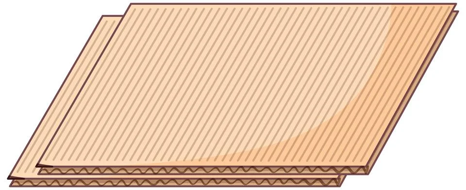 Stack of Corrugated Cardboard Sheets Vector Illustration イラスト素材