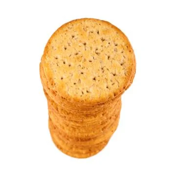 Stack Of Crackers Closeup Stock Photos