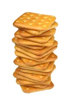 Stack of crackers Stock Photos