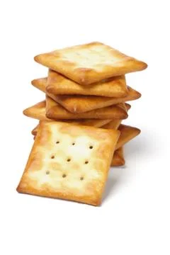 Stack of crackers Stock Photos