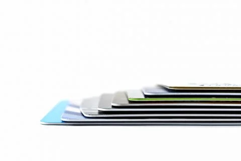 Stack of credit card Stock Photos