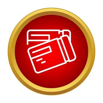 Stack of credit cards icon for payment apps 库存插图