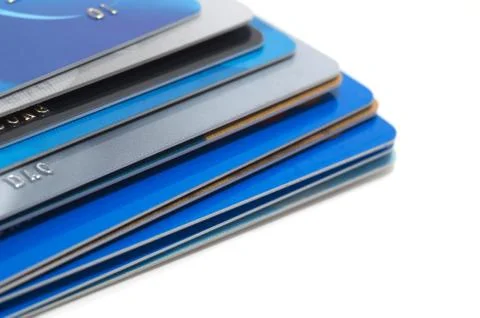 Stack of credit cards Stock Photos